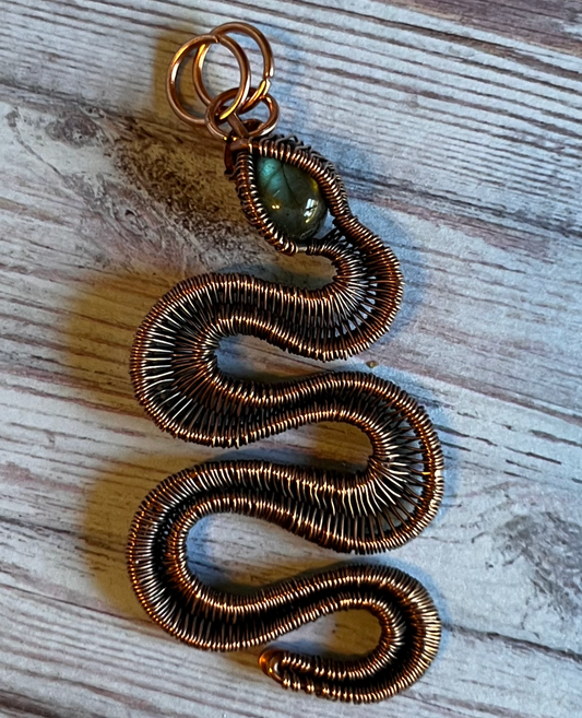 Spellbound Snake Pendant Labradorite