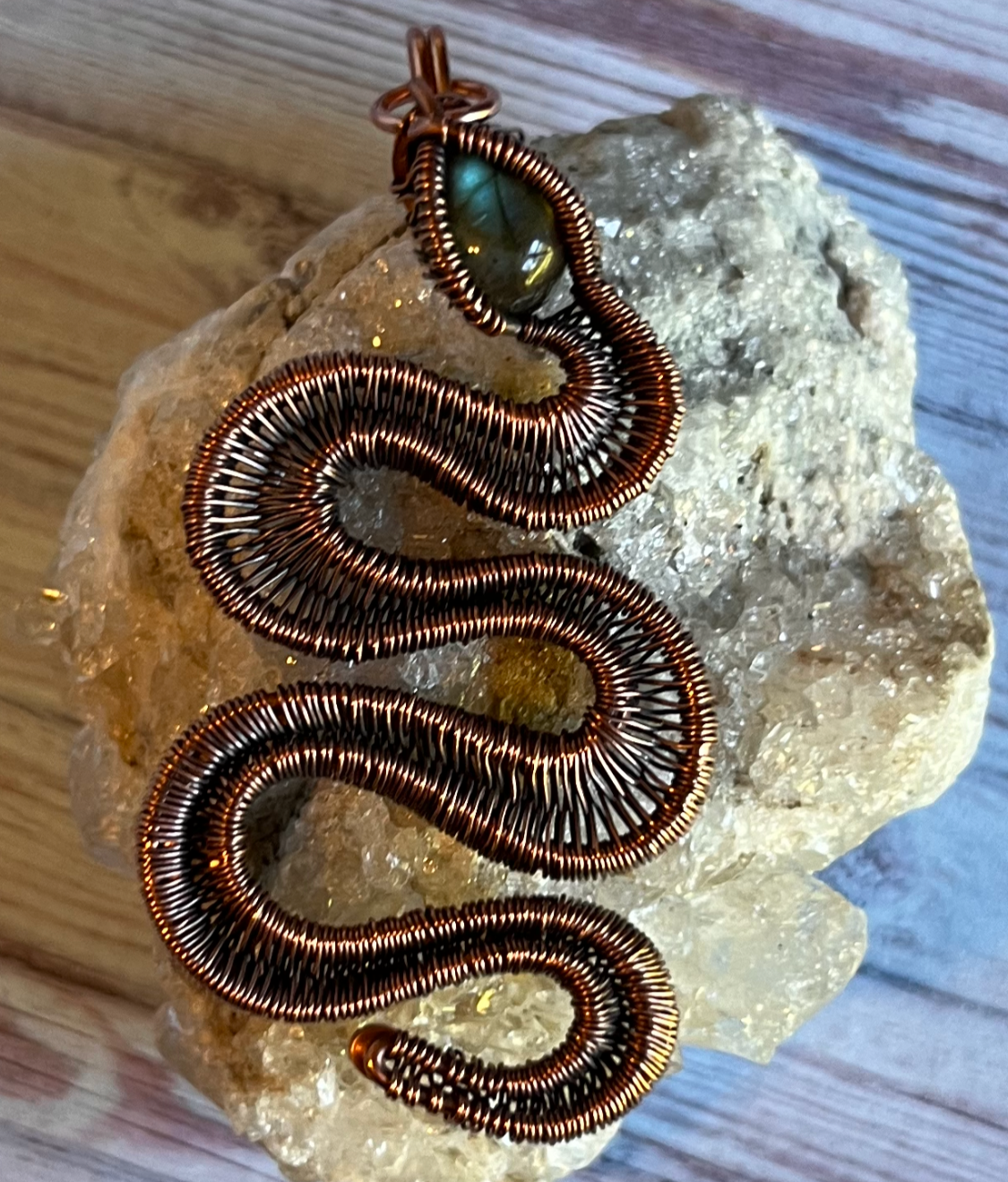 Spellbound Snake Pendant Labradorite