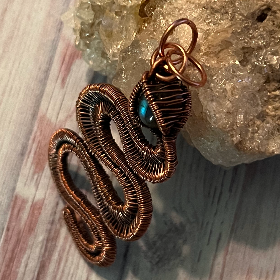 Spellbound Snake Pendant Labradorite
