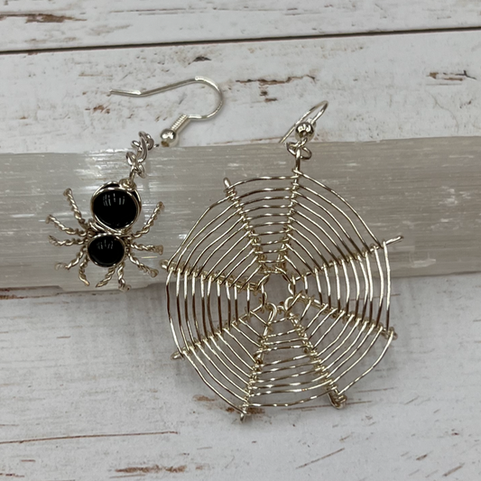 Spellbound Spider & Web Earrings