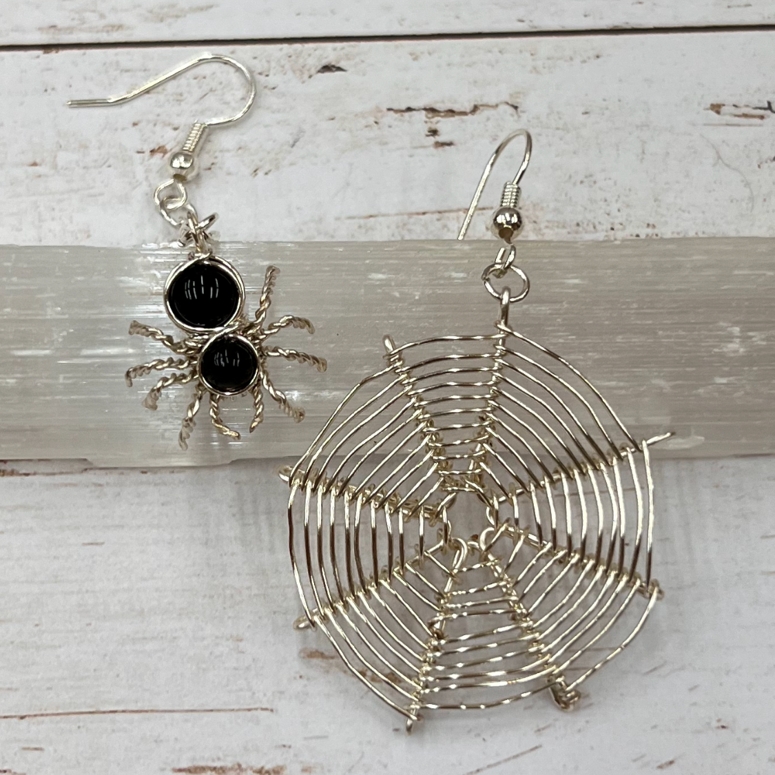 Spellbound Spider & Web Earrings