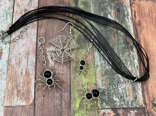 Spellbound Spider & Web Earrings